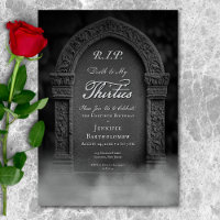 RIP Mort à mes 30 ans Grave Anniversaire Invitatio