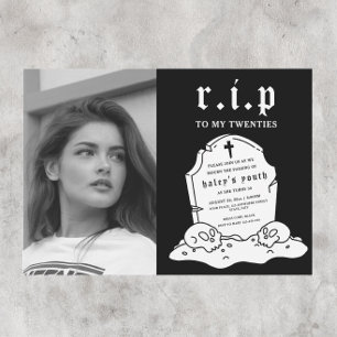 Invitation RIP Twenties 20s Drôle d'enterrement 30e anniversa