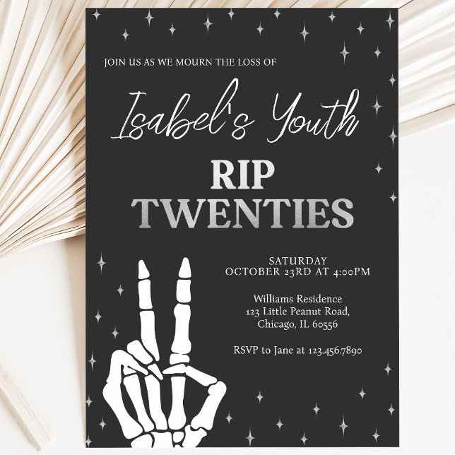 Invitation RIP Twenties Halloween Anniversaire (Créateur téléchargé)