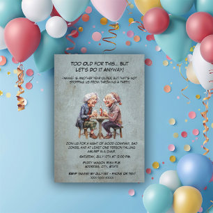 Invitation Rire Grand-mère Anniversaire-Amusant Senior Woman 