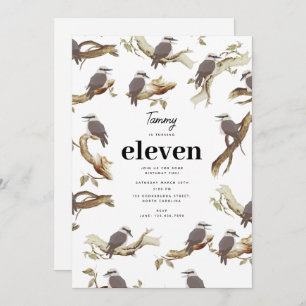 Invitation Rire Kookaburra Australian Eucalyptus Anniversaire