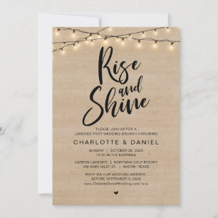 Invitation Rise and Shine, Mariage de la poste Fête de Brunch