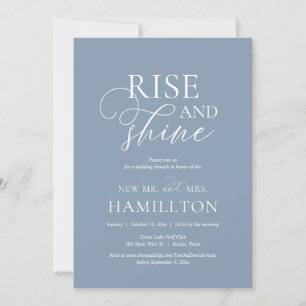 Invitation Rise and Shine, mariage de la poste Fête de Brunch