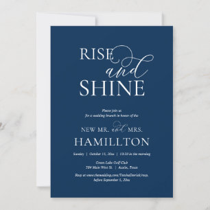 Invitation Rise and Shine, Post mariage Brunch Célébration en