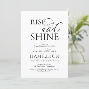 Invitation Rise and Shine, Post mariage Brunch Célébration en