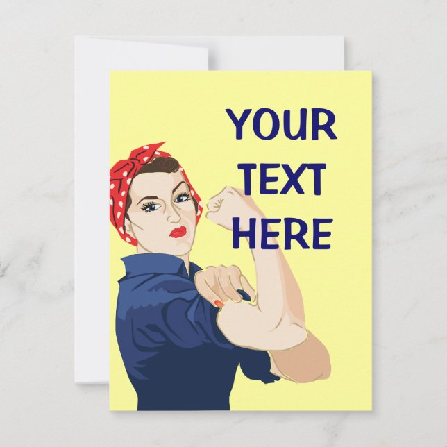 Invitation Riveter Rosie personnalisable (Devant)