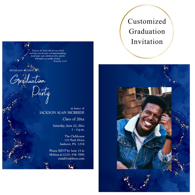 Invitation Rivières de l'eau vive 2025 Graduation Orthodoxe (Créateur téléchargé)