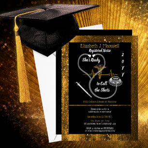 Invitation RN Graduation Party She's Ready to Call the Shots