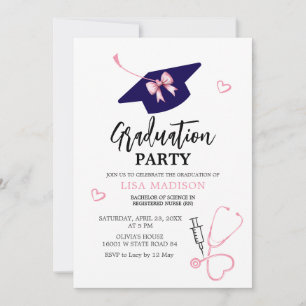 Invitation RN Parti de graduation en soins infirmiers moderne