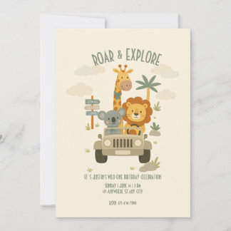 Invitation Roar & Explore – It's a Safari Birthday!