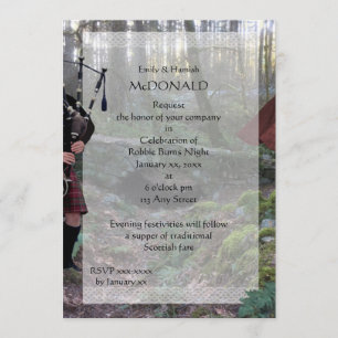 Invitation Robbie Burns Piper