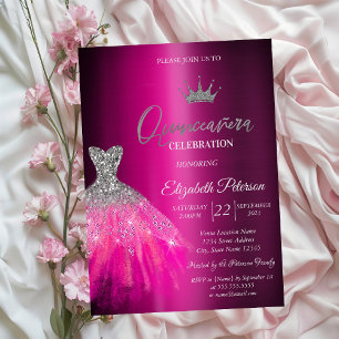 Invitation Robe à paillettes adorable violet métallisé Quince
