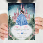 Invitation Robe Bleue Dusty Forêt verte 15 Anos Mis Quince<br><div class="desc">Robe Bleue Dusty Forêt Verte 15 Anos Mis Quince Anniversaire Invitation Château Rose Forêt Verte Marine Sky Quinceañera 15 Anos,  16e Anniversaire</div>