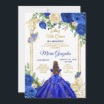 Invitation Robe Bleue Royale Quinceanera 15e anniversaire de<br><div class="desc">Robe Bleue Royale Quinceanera 15e Invitation Anniversaire Mis Quince Anos,  15e Anniversaire, </div>