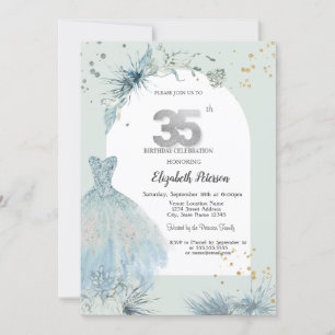Invitation Robe chic Hiver 35e anniversaire
