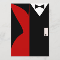 Robe de cocktail rouge et noir Soirée dinatoire