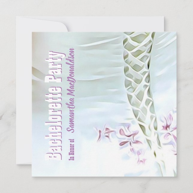 Invitation Robe de dentelle romantique bachelortie (Devant)