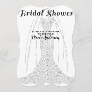 Invitation Robe de Diamant Blanc TOUTE COULEUR Glam Robe de M