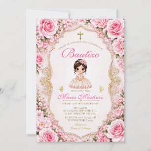 Invitation Robe de fille mexicaine espagnole Fiesta rose Baut