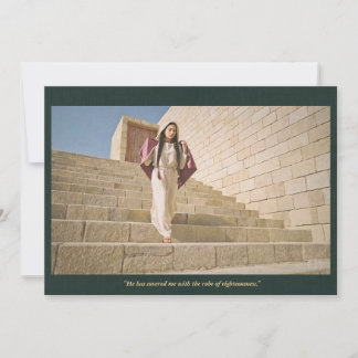 Invitation Robe de Justice—Ésaïe 61:10 Art Biblique En