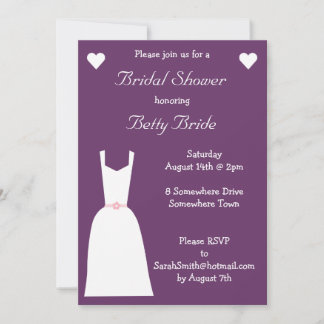Invitation Robe de Mariage mauve