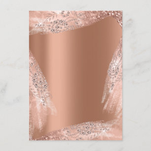 Invitation Robe de mariée 16 ans Rose Cuivre Diamant Étincell
