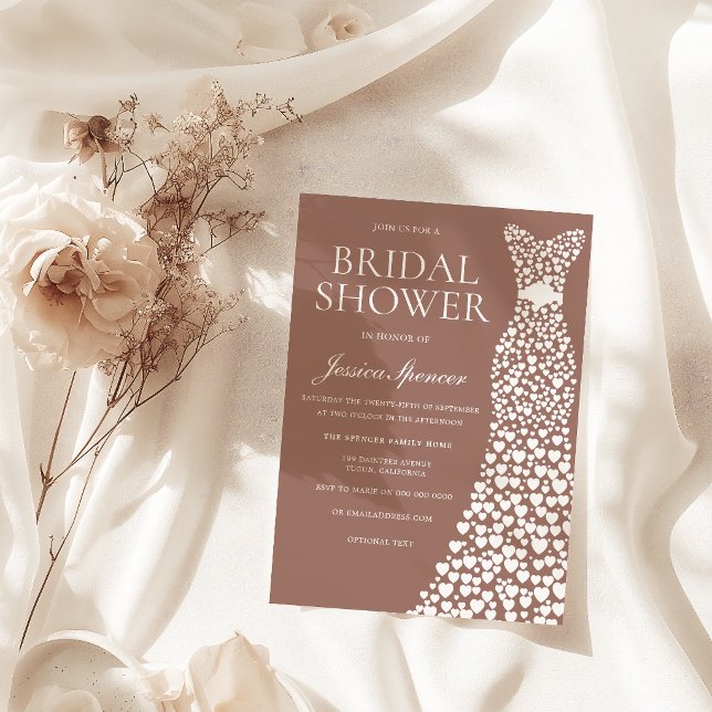 Invitation Robe de mariée blanche en argile pour la douche de (Créateur téléchargé)