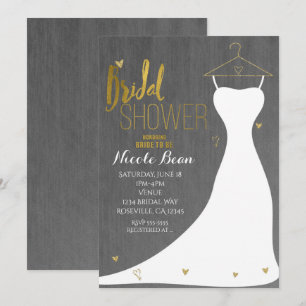 Invitation Robe de Mariée Moderne & Cérémonie de Remise de Ca