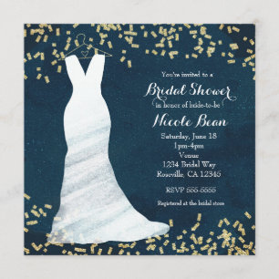 Invitation Robe de mariée pour enterrement de vie de jeune fi