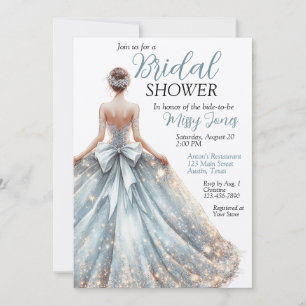 Invitation Robe de mariée scintillante et magnifique pour la
