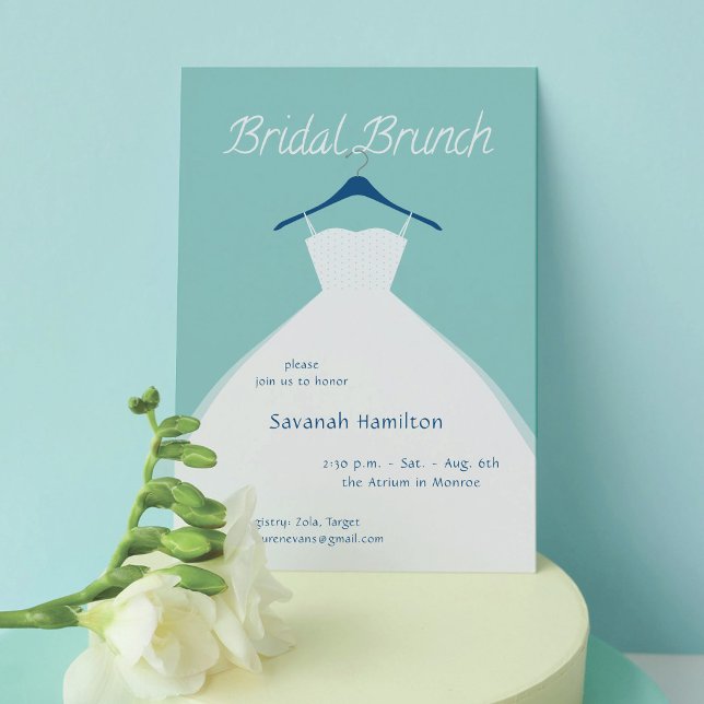 Invitation Robe de mariée suspendue Brunch de mariage sarcell (Créateur téléchargé)