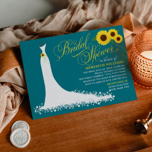 Invitation Robe de Mariée Tournesol Mariage Enterrement de Vi