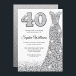 Invitation Robe de Parties scintillant Diamond Sparkle 40e an<br><div class="desc">Robe de Parties scintillant Diamond Sparkle 40e anniversaire Invitation de fête Variations de l'invitation et articles correspondants dans notre magasin</div>