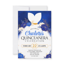 Robe de princesse florale de Quinceanera bleu roya