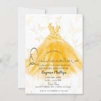 Robe de Quinceañera Danse Papillon Crème Orange