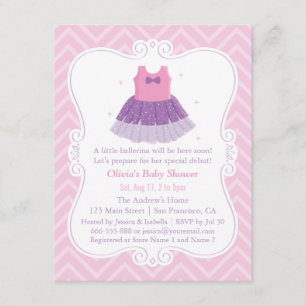 Invitation Robe de tutu de ballerine rose violet Fille Baby S