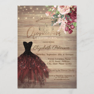 Invitation Robe, Diadème,Guirlande Lumineuse Fleurie Quinceañ