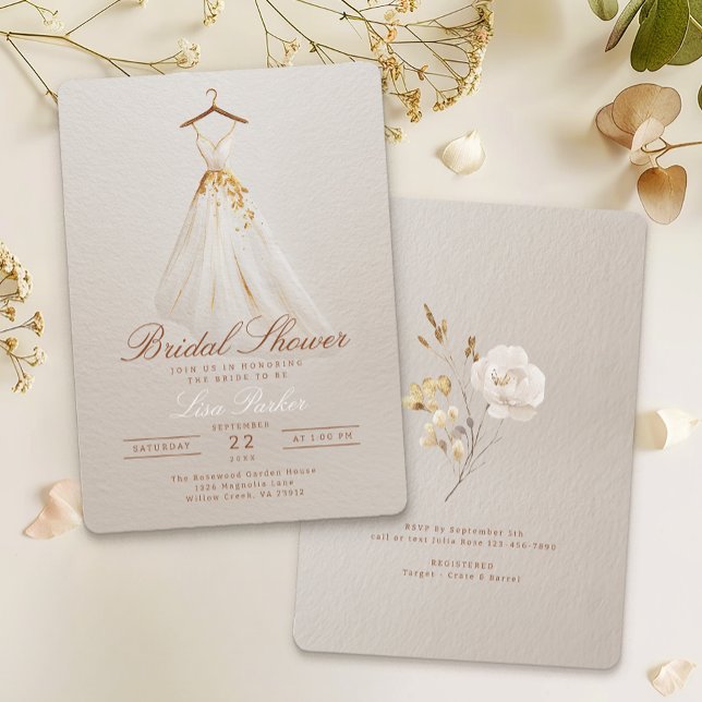 Invitation Robe d'invitation de douche nuptiale d'automne ave (Bridal Shower Invite)