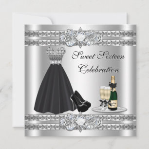 Invitation Robe d'invitation Silver Sweet Sixteen