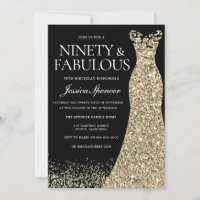 Robe d'or noir 90 et fabuleux 90e anniversaire