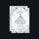 Invitation Robe Douce 16 Aquarelle Bleue Fleurs<br><div class="desc">Adorable, floral bleu, invitations de fête d'anniversaire sweet sixteen. Facile à personnaliser avec vos détails. Contactez-moi par conversation si vous avez des questions sur l'oeuvre ou avez besoin d'une personnalisation. Vérifiez la collection pour plus d'éléments. VEUILLEZ NOTER : Pour obtenir de l'aide sur les commandes, l'expédition, l'information sur les produits,...</div>