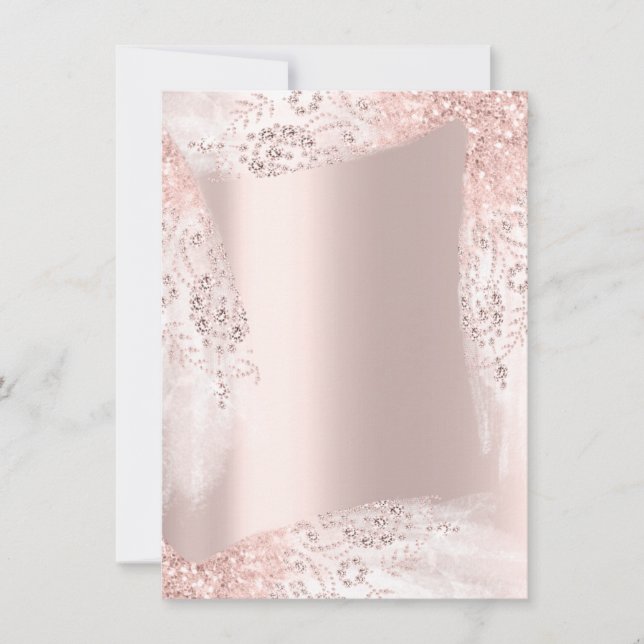 Invitation Robe douce 16e Fête des mariées Rose Blush (Devant)