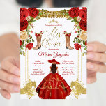 Invitation Robe et bottes Red Charro Mexique Mis Quince<br><div class="desc">Robe et bottes Red Charro Mexique Mis Quince Invitation Mis Quince Anos,  15e anniversaire, </div>