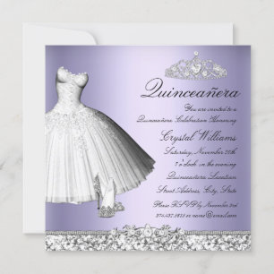 Invitation Robe et talons de Parties scintillant pourpre Quin