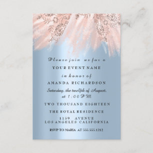Invitation Robe Fête des mariées Sweet 16th Blue Rose Blush