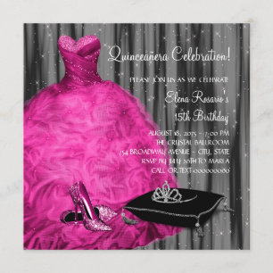 Invitation Robe Magenta Chaussures haute talon Princesse Quin