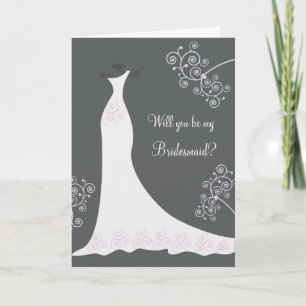Invitation Robe Mariage blanche sur demande de femme d'honneu