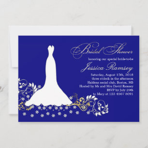 Invitation Robe mariage blanche, tourbillons sur Fête de l'ma