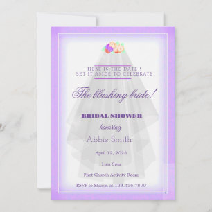 Invitation Robe Mariage couleur Fête des mariées violet