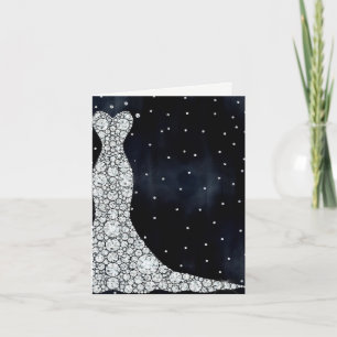 Invitation Robe Mariage Diamant Fête des mariées bleue modern